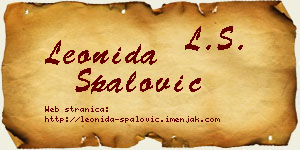 Leonida Spalović vizit kartica